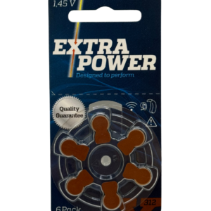 Extra Power Size 312 (Brown p312) 6 Batteries